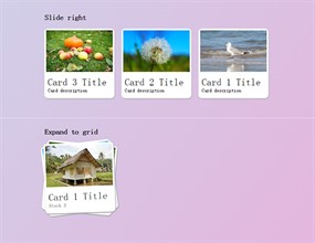 jQuery图片叠加堆放展开动画特效